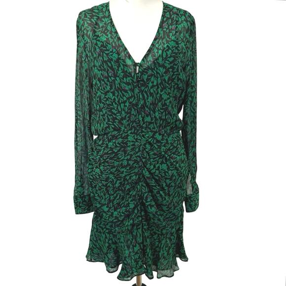 Berenice Dresses & Skirts - Berenice Paris Women Cocktail Holiday Long Sleeve Mini Dress Silk Green Small